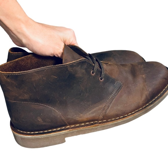 Clarks Leather Chukka Lace Boots Bushacre 2 Beeswax or similar men’s 10.5
